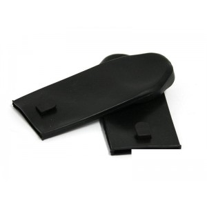 SEAT BELT TOP COVER LARGE BLACK WITH HOOK FORD/HOL